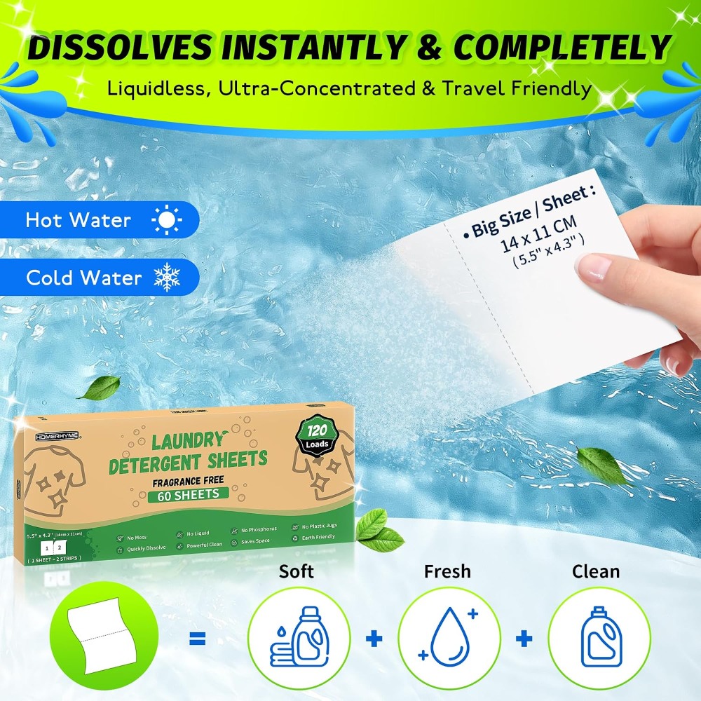 أوراق منظفات الغسيل الصديقة لل - مراجعة Laundry Strip Eco وسعره