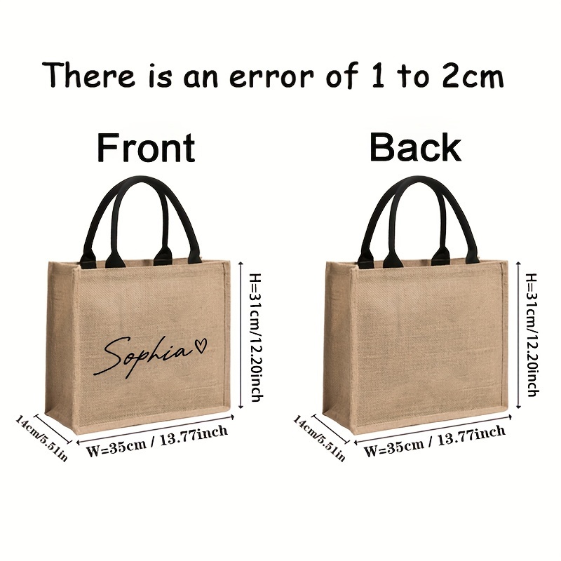 حقيبة شاطئ مخصصة بنمط اسم شخصي - مراجعة Linen Bag Bulk وسعره