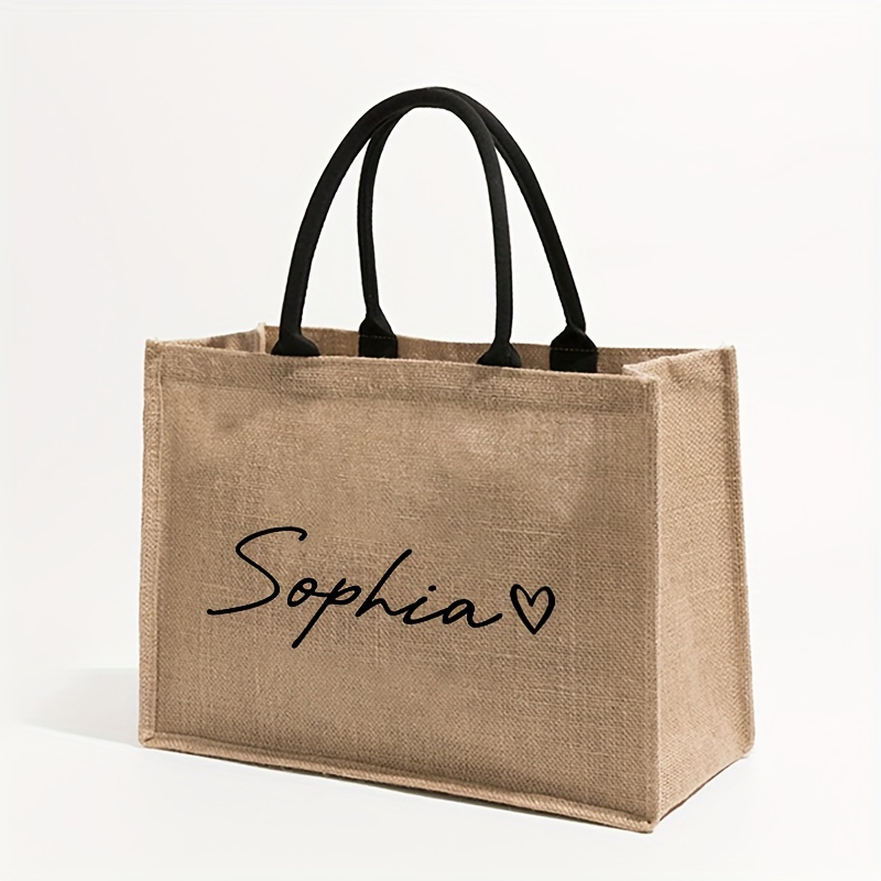 حقيبة شاطئ مخصصة بنمط اسم شخصي - مراجعة Linen Bag Bulk وسعره