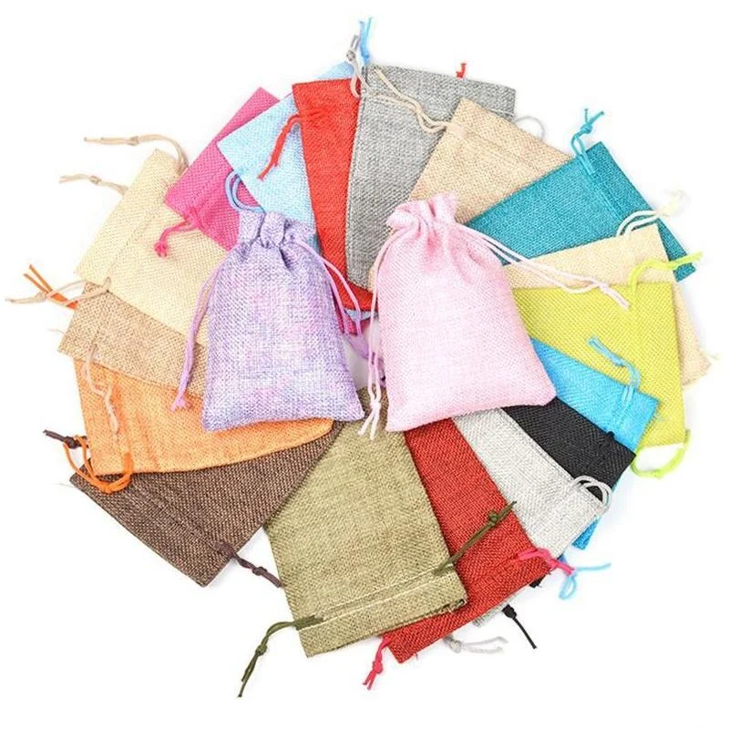 50 قطعة/مجموعة أكياس هدايا من  - مراجعة Linen Bag Bulk وسعره