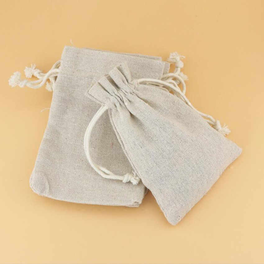 50 قطعة أكياس الرباط الكتان أك - مراجعة Linen Bag Bulk وسعره